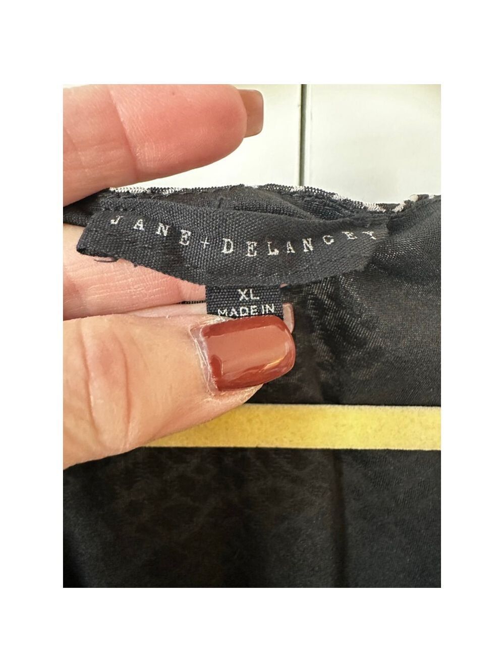 JANE + DELANCEY XL Black and White Patterned Tank Top - Picture 4 of 5